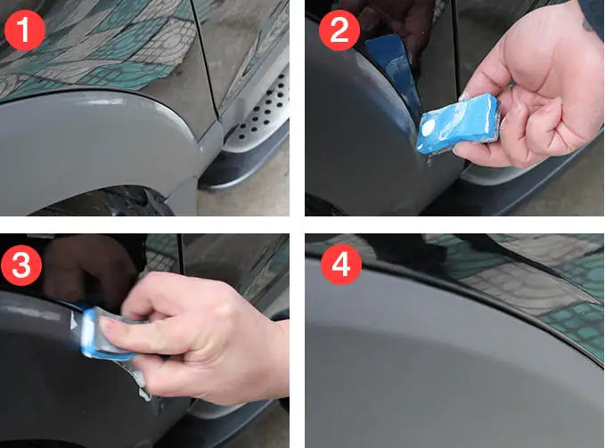 Car scratch repair in use