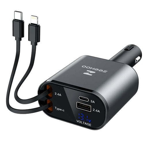 4-in-1 retractable car charger